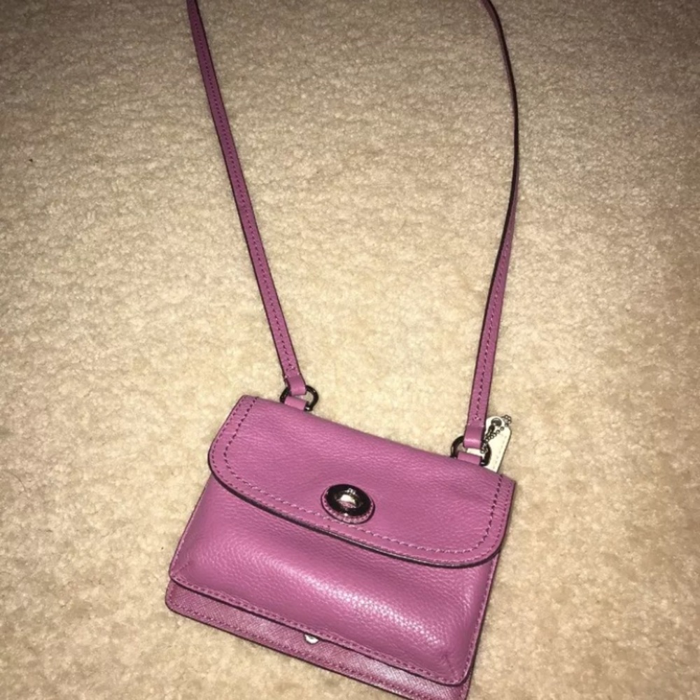 Purple crossbody coach bag small